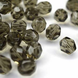 20 Black Diamond böhmische Perlen 6mm, tschechische feuerpolierte facettierte Glasperlen DIY Glasschliff Bild 4