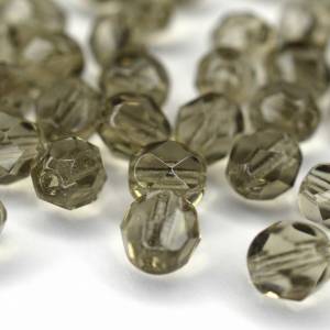 20 Light Black Diamond böhmische Perlen 6mm, tschechische feuerpolierte facettierte Glasperlen DIY Glasschliff Bild 5