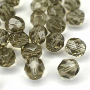 20 Light Black Diamond böhmische Perlen 6mm, tschechische feuerpolierte facettierte Glasperlen DIY Glasschliff Bild 6