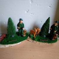 Dekoration - Geschenk für einen Jäger - Geldgeschenk lustige Waldszene mit Rehen oder Wildschwein , Jäger und Hund Bild 1