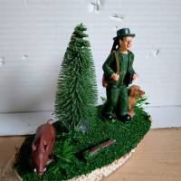 Dekoration - Geschenk für einen Jäger - Geldgeschenk lustige Waldszene mit Rehen oder Wildschwein , Jäger und Hund Bild 5