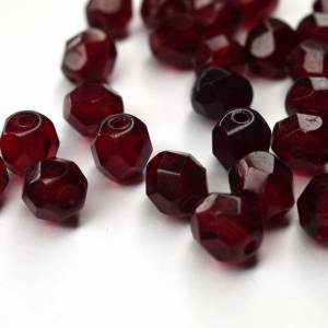 20 Fuchsia böhmische Perlen 6mm, tschechische feuerpolierte facettierte Glasperlen DIY Glasschliff Bild 3