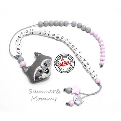 ABC Kette, Rechenkette, Waschbär, Schultüte, Schulanfang, Geschenk Erstklässler, Geschenk Einschulung