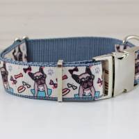 Hundehalsband oder Hundegeschirr mit französische Bulldogge, Hund, Halsband, Hundeleine Bild 1