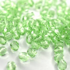 50   Prairie Green böhmische Glasperlen 4mm, tschechische feuerpolierte facettierte Glasperlen DIY Glasschliff Bild 1
