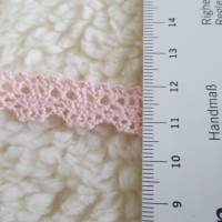 Baumwollspitze zartes rosa  Breite ca.14 mm  (1m/1,00 €) Bild 2