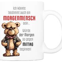 Tasse mit Spruch MORGENMENSCH - Bürotasse, Kaffetasse Bild 1