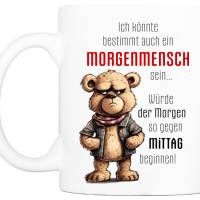 Tasse mit Spruch MORGENMENSCH - Bürotasse, Kaffetasse Bild 2