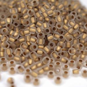 Toho Seed Beads 11/0 Frosted Gold-Lined Frosted Crystal Bild 1