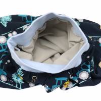 Schlafsack Baustelle blau Strampelsack Pucksack Sommerschlafsack für Babys mit Namen - personalisiertes Geschenk Baby Bild 2