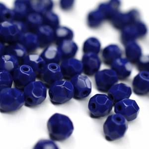 50   Navy Blue böhmische Glasperlen 4mm, tschechische feuerpolierte facettierte Glasperlen DIY Glasschliff Bild 1
