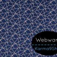0,5m Webware Linien dunkelblau Bild 1