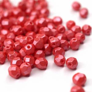 50 Pearl Shine Rose böhmische Perlen 4mm, tschechische feuerpolierte facettierte Glasperlen DIY Glasschliff 4mm Bild 1