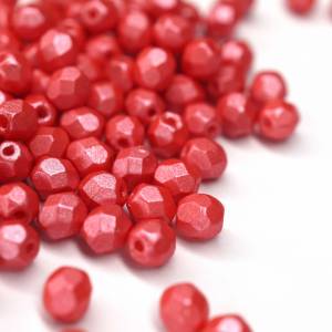 50 Pearl Shine Rose böhmische Perlen 4mm, tschechische feuerpolierte facettierte Glasperlen DIY Glasschliff 4mm Bild 3