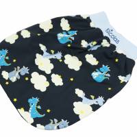 Schlafsack Drache blau Strampelsack Pucksack Sommerschlafsack für Babys mit Namen - personalisiertes Geschenk Baby Bild 1