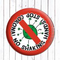 No shaking hands! Stop Corona! Magnet Bild 1