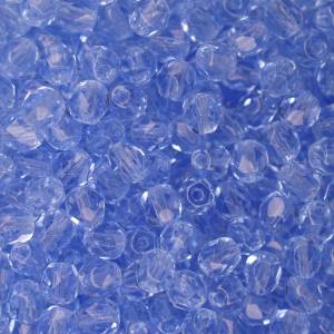 50 Light Sapphire böhmische Glasperlen 4mm, tschechische feuerpolierte facettierte Glasperlen DIY Glasschliff Bild 3