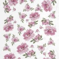 Rosafarbende Blumen - R0035 223 -  Faserpapier - Reispapier - Decoupage - Serviettentechnik Bild 1