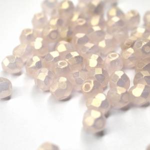50   Sueded Gold Rosaline böhmische Perlen 4mm, tschechische feuerpolierte facettierte Glasperlen DIY Glasschliff 4mm Bild 2
