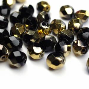 20 Jet Amber 6mm böhmische Perlen, tschechische Glasperlen, DIY Bild 3