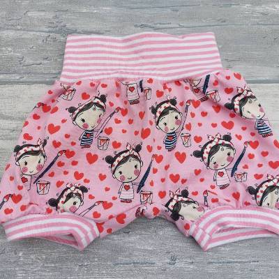 Kurze Pumphose aus Jersey mit Motiv Pinselmädchen Größe 68-74