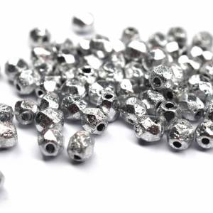 50   Etched Labrador böhmische Perlen 4mm, tschechische feuerpolierte facettierte Glasperlen DIY Glasschliff Bild 1