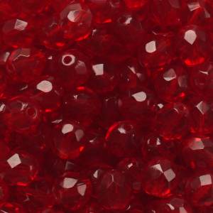 10 Siam Ruby, böhmische Perlen, tschechische feuerpolierte facettierte Glasperlen, DIY Glasschliff 8mm Bild 3