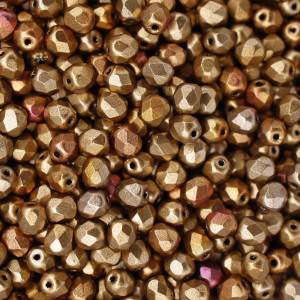 50 Metallic Mix böhmische Perlen 4mm, tschechische feuerpolierte facettierte Glasperlen DIY Glasschliff Bild 3