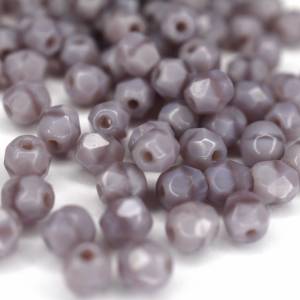 50 Lavender Coral böhmische Perlen 4mm, tschechische feuerpolierte facettierte Glasperlen DIY Glasschliff 4mm Bild 1
