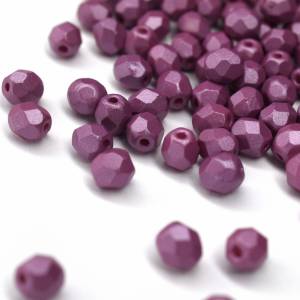 50 Powdery Lavender böhmische Perlen 4mm, tschechische feuerpolierte facettierte Glasperlen DIY Glasschliff 4mm Bild 2