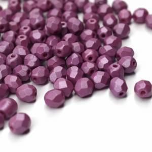 50 Powdery Lavender böhmische Perlen 4mm, tschechische feuerpolierte facettierte Glasperlen DIY Glasschliff 4mm Bild 5