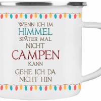 Camping-Emaille-Tasse IM HIMMEL CAMPEN┊tolle Geschenkidee für Camper Bild 1