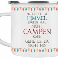 Camping-Emaille-Tasse IM HIMMEL CAMPEN┊tolle Geschenkidee für Camper Bild 2