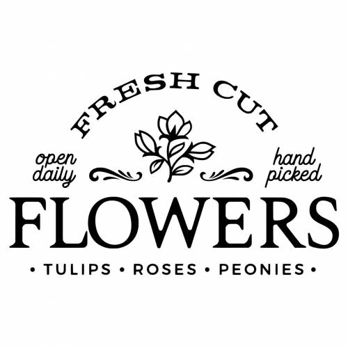 Wandtattoo - Möbeltattoo - Vinyl - Vintage - Shabby - French - Fresh cut Flowers - 6149