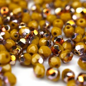 50 Goldenrod Santander böhmische Perlen 3mm, tschechische feuerpolierte facettierte Glasperlen DIY Glasschliff Bild 2