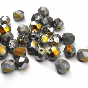20 Crystal Etched Marea böhmische Perlen 6mm, DIY, Glasperlen Bild 1