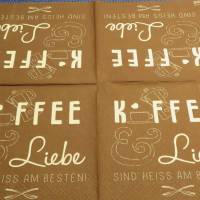 5 Servietten / Motivservietten /  Kaffee / Liebe / Heiss /   Kaffee Motiv K 125 Bild 2