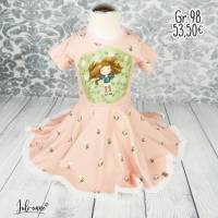 Sommerliches Drehkleid - Kleid mit Drehrock Mamasliebchen Mädchen Apricot Gr. 98 Bild 1