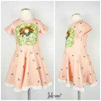 Sommerliches Drehkleid - Kleid mit Drehrock Mamasliebchen Mädchen Apricot Gr. 98 Bild 3