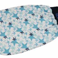 Schlafsack Sterne hellblau Strampelsack Pucksack Sommerschlafsack für Babys mit Namen - personalisiertes Geschenk Baby Bild 1