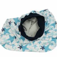 Schlafsack Sterne hellblau Strampelsack Pucksack Sommerschlafsack für Babys mit Namen - personalisiertes Geschenk Baby Bild 2