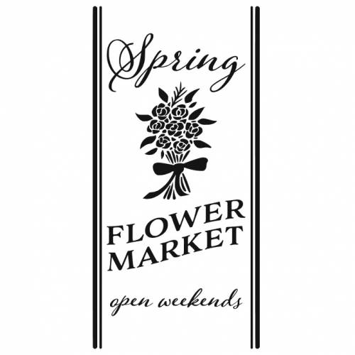 Wandtattoo - Möbeltattoo - Vinyl - Vintage - Shabby - French - Flower Market - Frühling - Blumen Markt - 6142