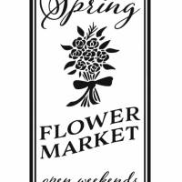 Wandtattoo - Möbeltattoo - Vinyl - Vintage - Shabby - French - Flower Market - Frühling - Blumen Markt - 6142 Bild 1
