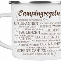 Camping-Emaille-Tasse CAMPINGREGELN ┊tolle Geschenkidee für Camper Bild 2
