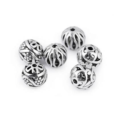 Metallperlen 5Stk. Rund 11x11 mm