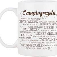 Camping-Tasse CAMPINGREGELN┊Kaffeetasse Bürotasse┊tolle Geschenkidee für Camper Bild 2