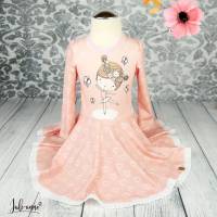 Drehkleid - Kleid mit Drehrock Langarm Ballerina Apricot Bild 1