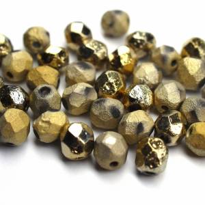 20 Crystal Etched Amber Full böhmische Perlen 6mm, tschechische feuerpolierte facettierte Glasperlen DIY Glasschliff Bild 2