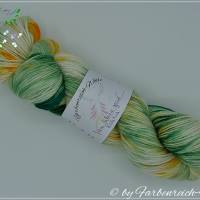 Sockenwolle, handgefärbte Wolle - "Mein kleiner grüner Kaktus" - 4-fädig - Unikat !! Bild 2