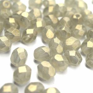 50 Sueded Gold Black Diamond böhmische Perlen 4mm, tschechische feuerpolierte facettierte Glasperlen DIY Glasschliff 4mm Bild 1